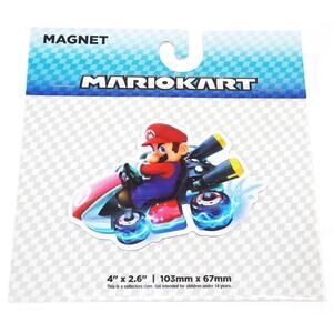 Mario Kart 4" X 2.6" Magnetic Toy - Nintendo Vinyl Fridge Magnet 2017